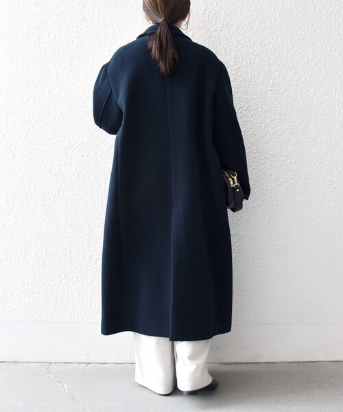 WEB限定】SHIPS any: PURE WOOL ロング テーラード コート（チェスター