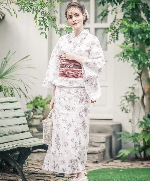 セール】オリジナルフラワー柄浴衣（浴衣）｜axes femme（アクシーズ