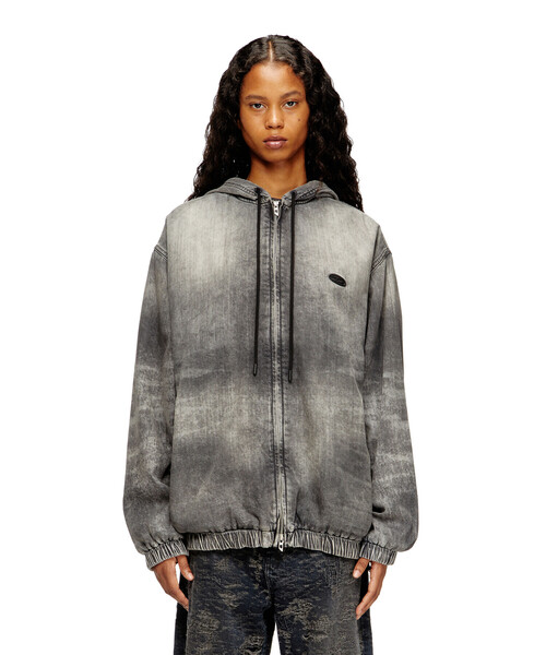 メンズ ジップアップデニムブルゾン D-OFFY-S（デニムジャケット