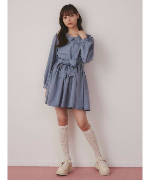 merry jenny（メリージェニー）の「フリルリボンミニワンピース