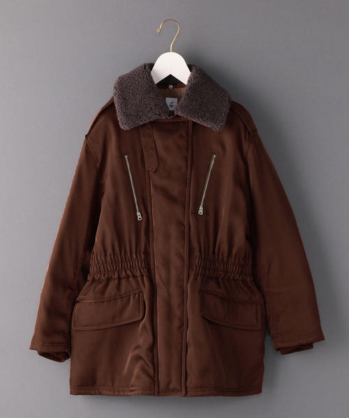 6（ロク）の「＜6(ROKU)＞BOA COLLAR ZIP COAT/コート（ミリタリー