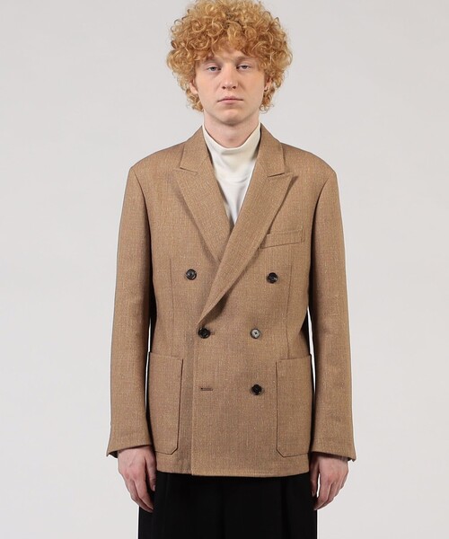 caban（キャバン）の「CABaN ウールリネン ダブルブレストジャケット