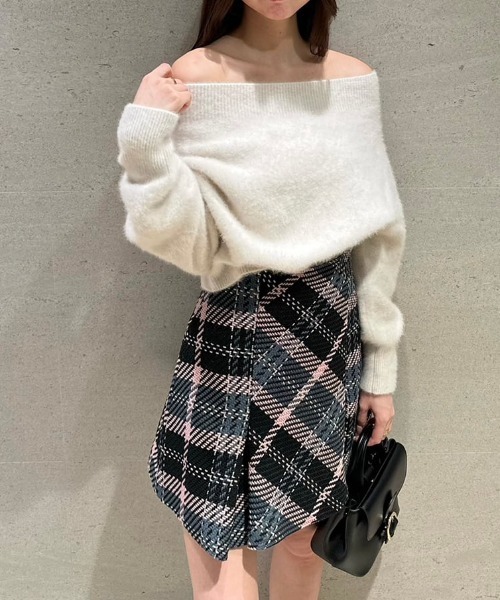 SNIDEL（スナイデル）の「ロービングチェックミニスカート（スカート