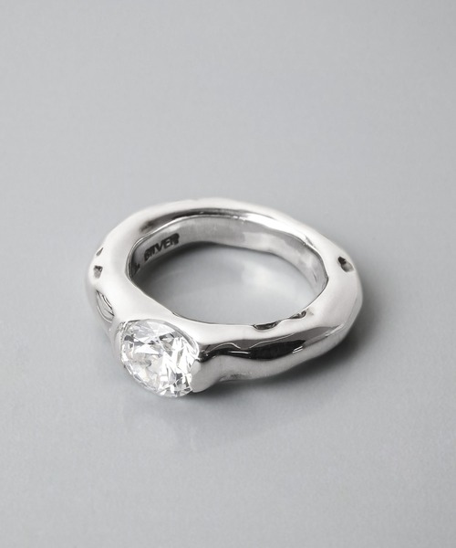 SILVER5ジルコニアピンキーリング/レディース/メンズ/（リング）｜e.m.