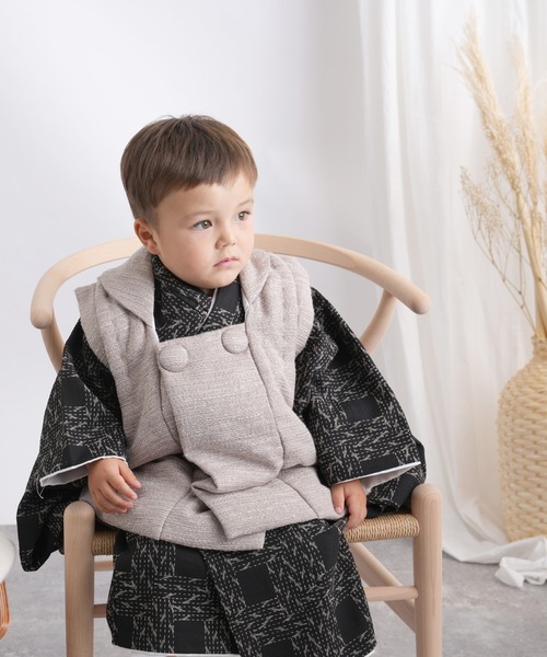 七五三男の子3歳用被布コート9点セット utatane
