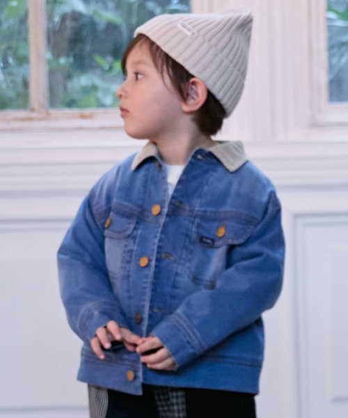 セール】【Lee】コーデュロイ襟デニムジャケット（ブルゾン）｜petit