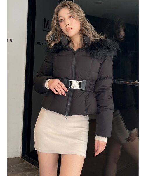 GYDA（ジェイダ）の「GYGYベルト付きショートダウンコート（ダウン