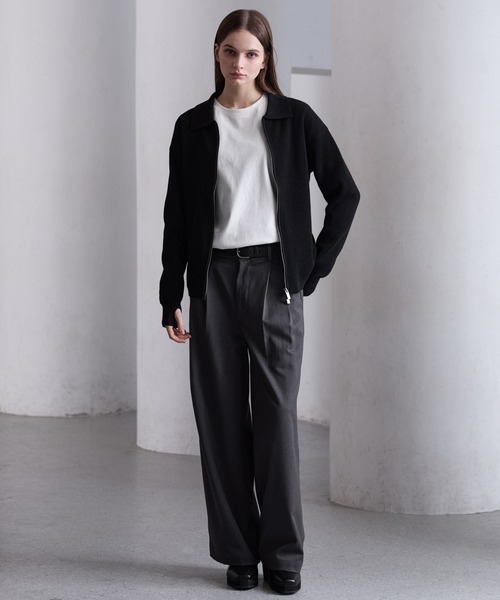 CLEL ミニマルカラードライバーズニットシャツ M CLEL（クレイル）の