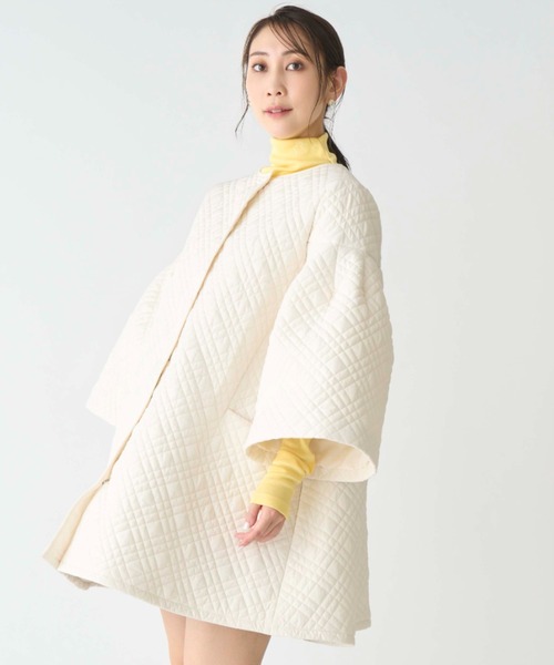 CELFORD（セルフォード）の「キルティングフレアコート（ノーカラー