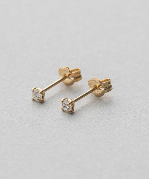K18 ダイヤモンド 0.1ct ピアス「ブライト」（ピアス（両耳用））｜ete