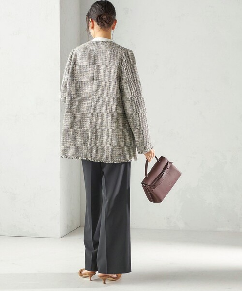 トライスピン 杢 ツイード カラーレス ジャケット（セレモニー対応可