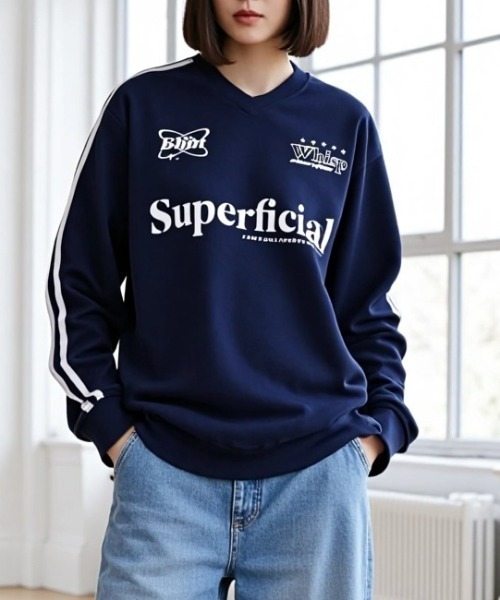 セール】Soccer Game Shirt LS Tee/オーバーサイズ メッシュ