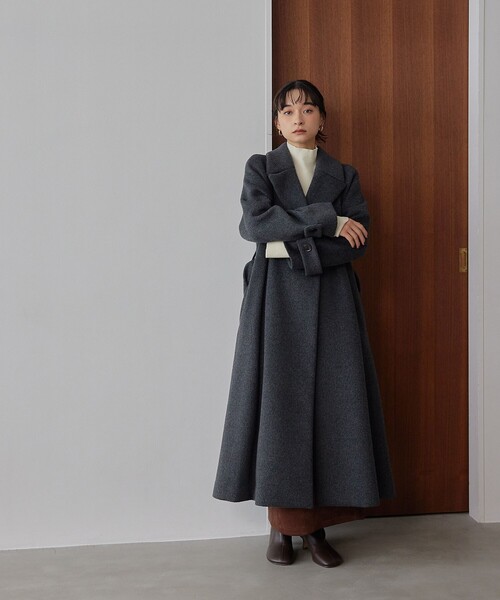 セール】＜EMMEL REFINES＞EM ベルテッド フレア ロングコート