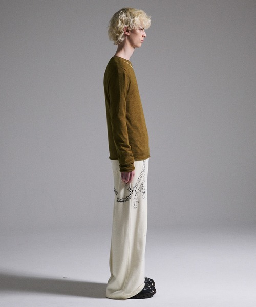 GRANCY】Print Design Sheer Knit / プリントデザインシアーニット