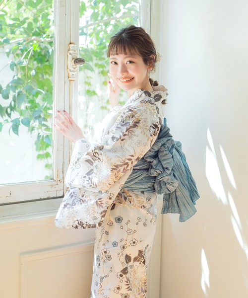 utatane（ウタタネ）の「【maru × utatane】浴衣3点セット レトロ椿と