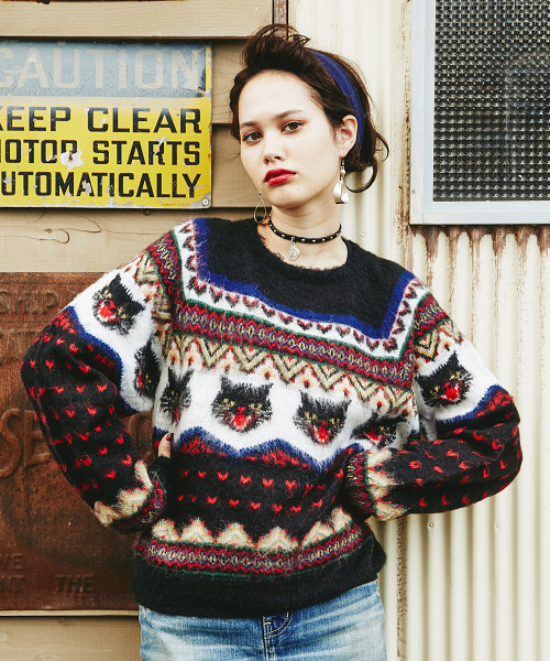 HYSTERIC GLAMOUR（ヒステリックグラマー）の「BLACK CATジャカード