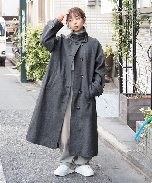 tiptop（ティップトップ）の「2WAYステンカラーロングコート【web限定L