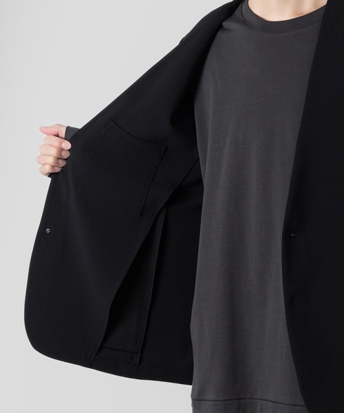 セール】ストレッチ ダブルクロス カラーレスジャケット / PE STRETCH