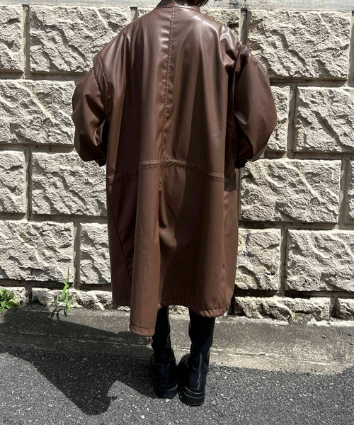 byYOUANCE（バイユアンス）の「2WAYフェイクレザーモッズコート
