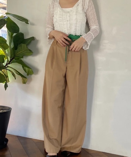 SNIDEL（スナイデル）の「レイヤードデザインパンツ（その他パンツ