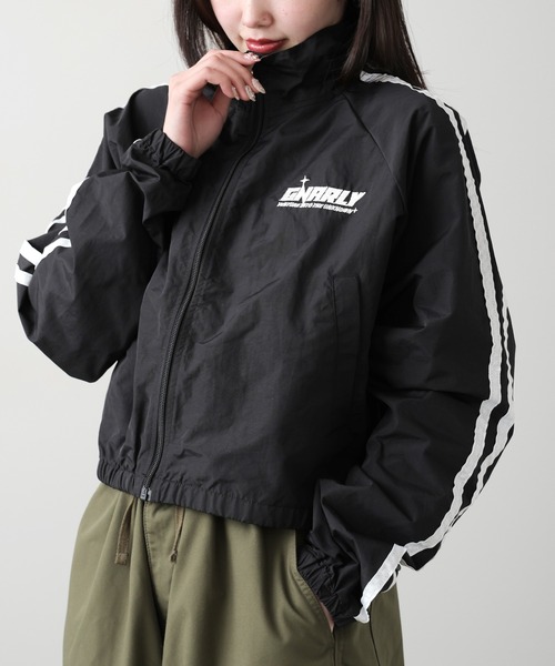 セール】SUGGESTION/サジェッション 袖ラインナイロンラグランBL