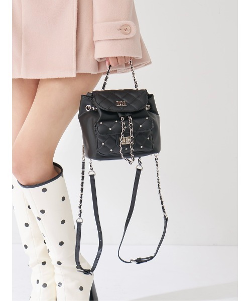 キルティングビジューミニリュック（バックパック/リュック）｜Darich