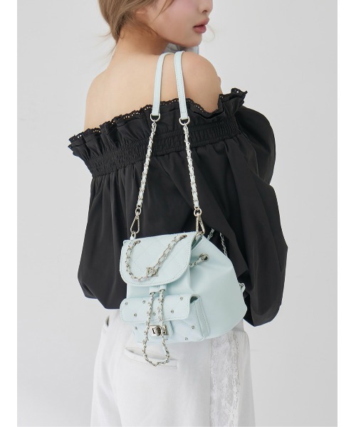 キルティングビジューミニリュック（バックパック/リュック）｜Darich