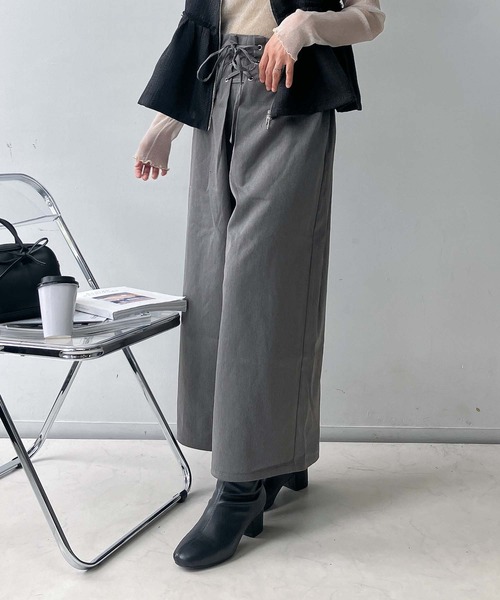 セール】〇レースアップ ワイドパンツ（その他パンツ）｜AS KNOW AS