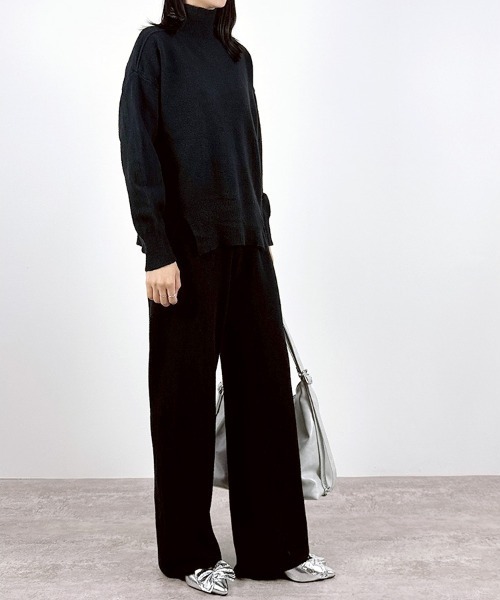 セール】【上品リラックス×着回し自在。きれいめニットセットアップ