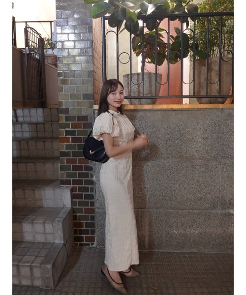 Bloom-Sleeve Jacquard Dress（ワンピース）｜Her lip to（ハーリップ