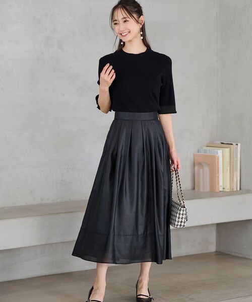 セール】【洗える】シアーチンツタック スカート（スカート）｜ANY SIS