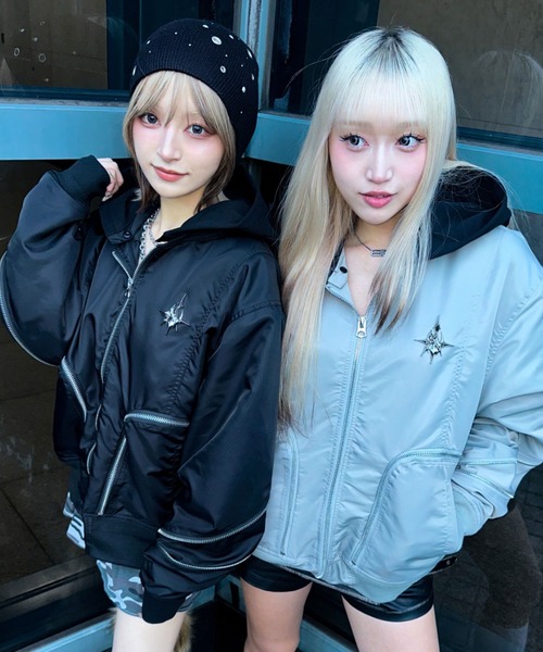 A'GEM/9 × .kom 『A'GEM/9/エージェムナイン』フード着脱MA-1フライト