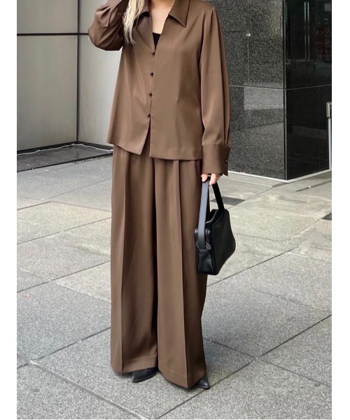 Move belt satin PT ムーブベルトサテンパンツ（スラックス）｜RIM.ARK