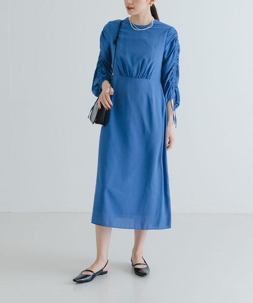 セール】LA MAISON ギャザースリーブワンピース（ワンピース）｜URBAN