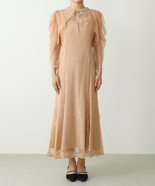 3way レースボレロセット フレア パーティー ドレス 2点 セット 結婚式