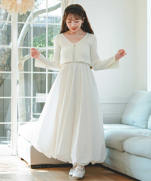 セール】カーディガン付き2wayバルーンワンピース（ワンピース