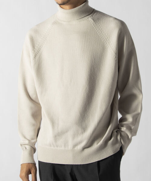 BATONER（バトナー）の「【BATONER】AGING WOOL RAGLAN SLEEVE TURTLE