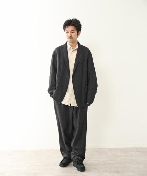 セール】【FOLL / フォル】washed wool linen light jacket
