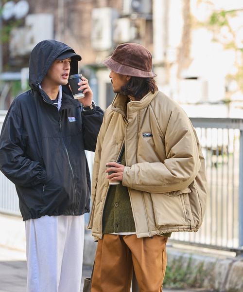 ビッグシルエット スタンドカラー パディングジャケット / 撥水・防風