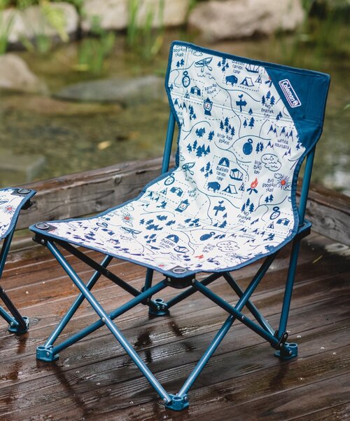 Coleman ファイヤーサイドフォールディングチェアネイビー・ストライプ