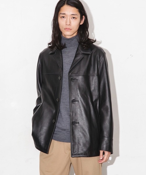 NANO universe（ナノユニバース）の「ラムレザーカーコート