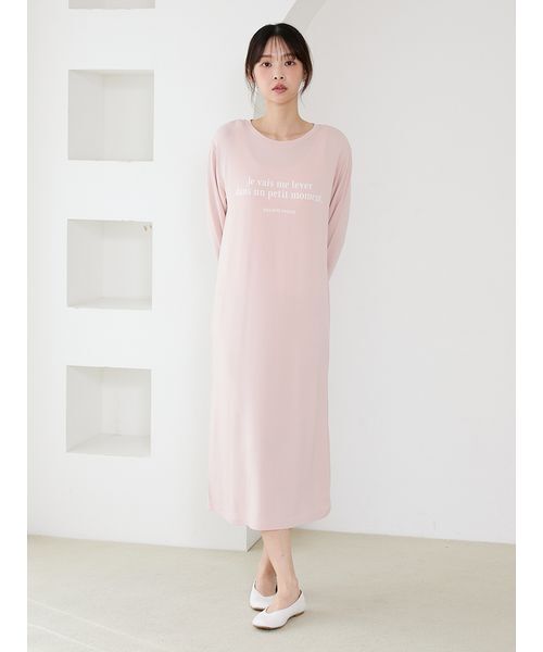 インレイロゴワンピース（ルームワンピース）｜gelato pique