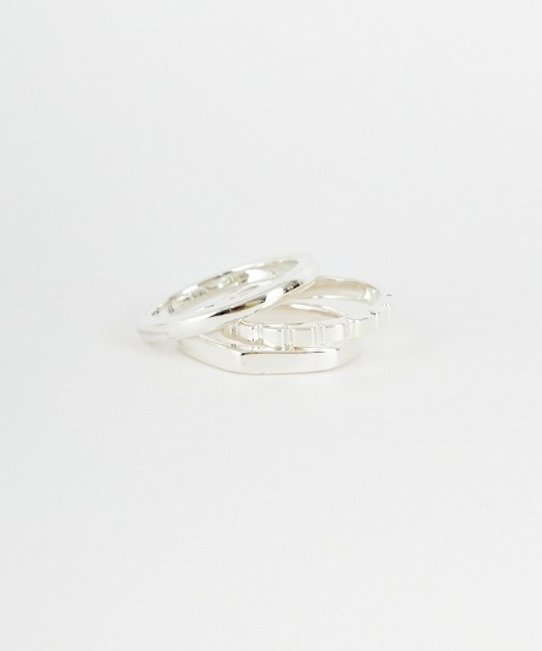 XOLO JEWELRY/ショロジュエリー] TRIPLE WITH CUSHION シルバーリング