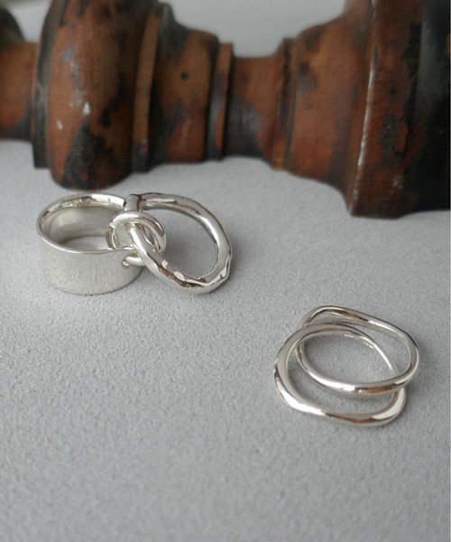 SILVER925 2連リング/メンズ/レディース/シンプル（リング）｜e.m.