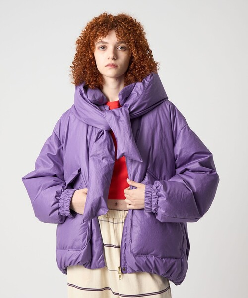 希少カラー❗️】Columbia ダウンジャケット パープル M ドローコード