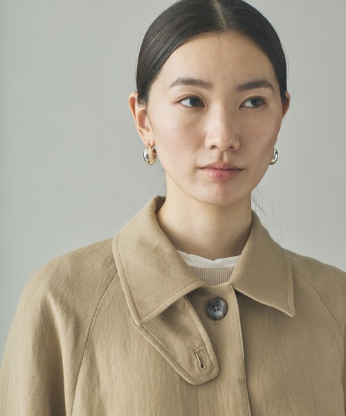 Curensology(カレンソロジー)/リネンウールステンカラーコート（ステン