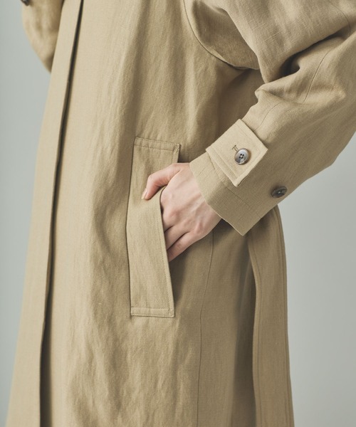 Curensology(カレンソロジー)/リネンウールステンカラーコート（ステン