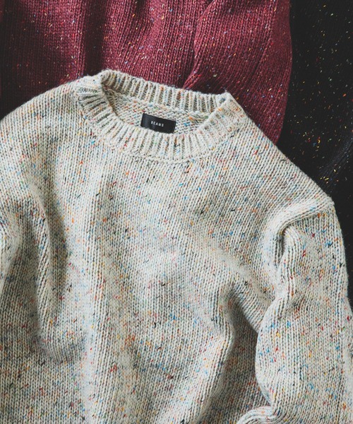 セール】3ゲージ カラーネップ クルーネック ニット（ニット/セーター