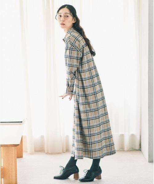 and myera シックシンプルチェックワンピース（ワンピース