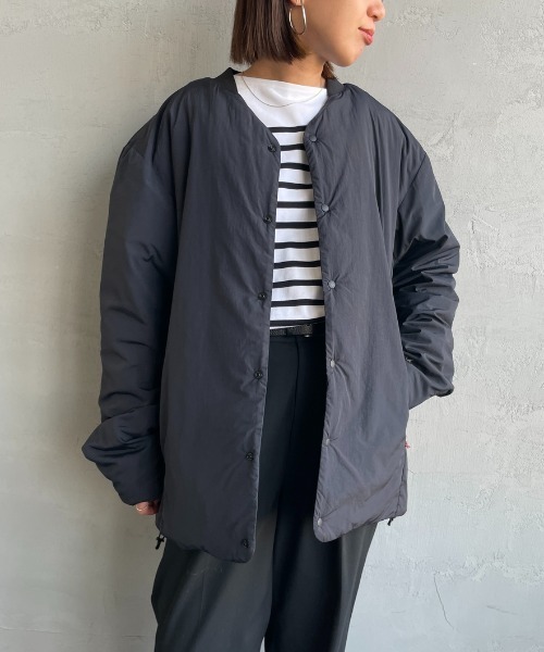 NANGA/ナンガ] ノーカラー ソフトダウンカーディガン（ダウン